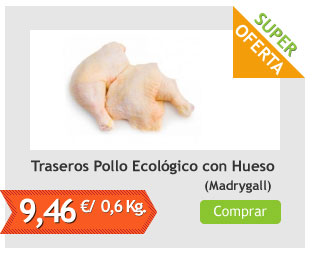 Traseros de Pollo Ecológico con Hueso, Pack 0,6 Kgs (Madrygall)
