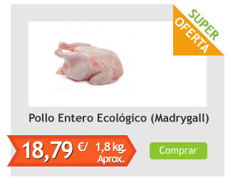 Pollo Entero Ecológico, Unidad de 1,8 Kg Aprox (Madrygall)