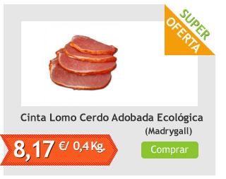 Cinta de Lomo de Cerdo Adobada Ecológica, Pack 0,4 Kg (Madrygall)