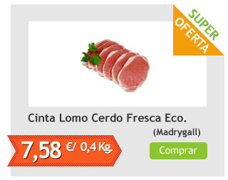 Cinta de Lomo de Cerdo Fresca Ecológica, Pack 0,4 Kg (Madrygall)