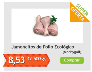 Jamoncitos de Pollo Ecológico, Pack 0,5 Kg (Madrygall)