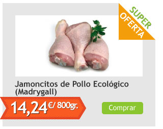 Jamoncitos de Pollo Ecológico, Pack 0,5 Kg (Madrygall)