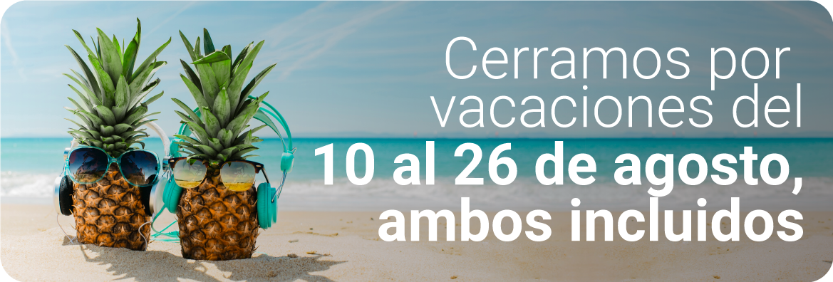 Cerramos por vacaciones