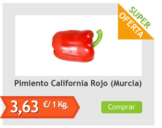 Pimiento California Rojo, el Kg (Murcia)
