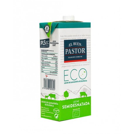 Leche Semidesnatada Ecológica, Pack 6 L (El Buen Pastor) Leche Semidesnatada Ecológica, Pack 6 L (El Buen Pastor)