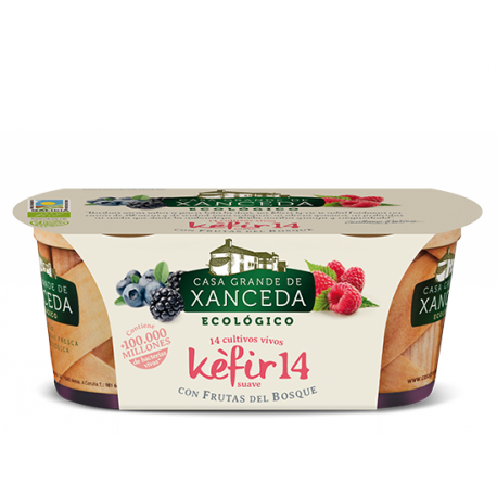 Kefir Ecológico con Frutas del Bosque 2 x 125 Gr (Casa Grande de Xanceda)