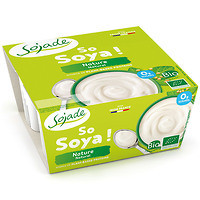 Yogur de Soja Natural Bio 4 x 100 Gr (Sojade)