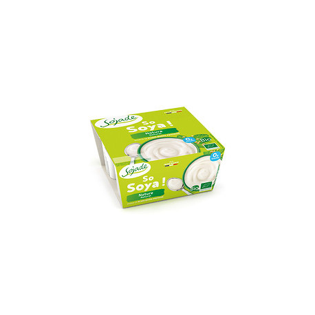 Yogur de Soja Natural Bio 4 x 100 Gr (Sojade)