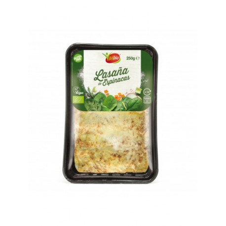 Lasaña de Espinacas Vegan Sin Gluten 250 Gr (Vivibio) Lasaña de Espinacas Vegan Sin Gluten 250 Gr (Vivibio)