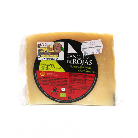 Queso Manchego de Leche Cruda Curado 200 Gr (Sánchez de Rojas)