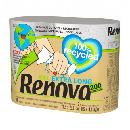 Rollos de Cocina 100% Recycled 2 Rollos (Renova)