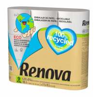 Papel Higiénico 100% Recycled 9 Rollos XXL  (Renova)