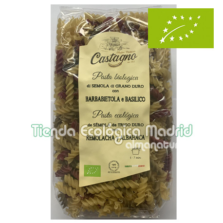 Espirales de Sémola de Trigo con Remolacha y Albahaca 500 Gr (Castagno)