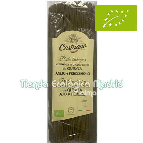 Espaguetis de Sémola de Trigo con Quinoa, Ajo y Perejil 500 Gr (Castagno)