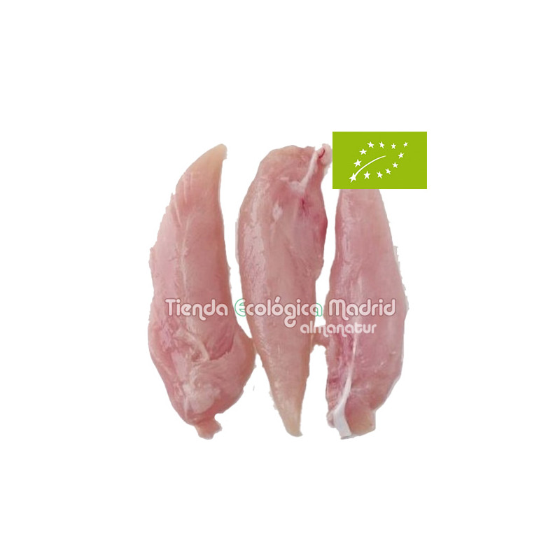 Solomillos de Pechuga de Pollo Ecológico, Pack 0,250 Kg (Viube)