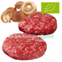 Hamburguesas de Ternera con Setas Ecológica, Pack 2 x 100 Gr