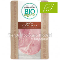 Jamón Cocido Ecológico Extra Claudia sin Gluten y sin Lactosa, Pack 80 Gr (Blancafort)
