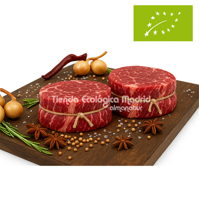 Medallones de Solomillo de Ternera Ecológica ANGUS, Pack 200 Gr (Organiq)