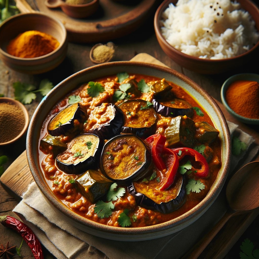 Curry vegano de berenjenas